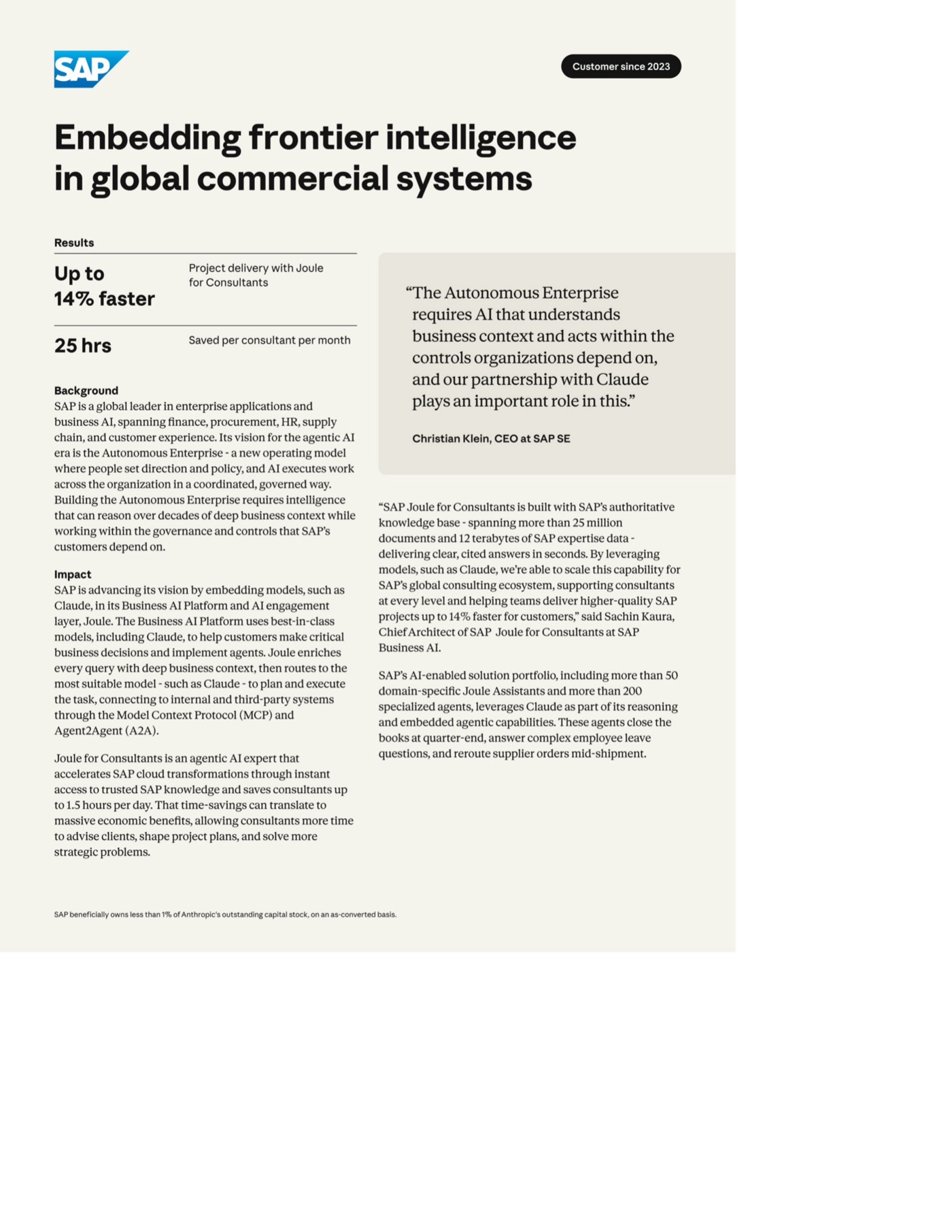 SAP case study page