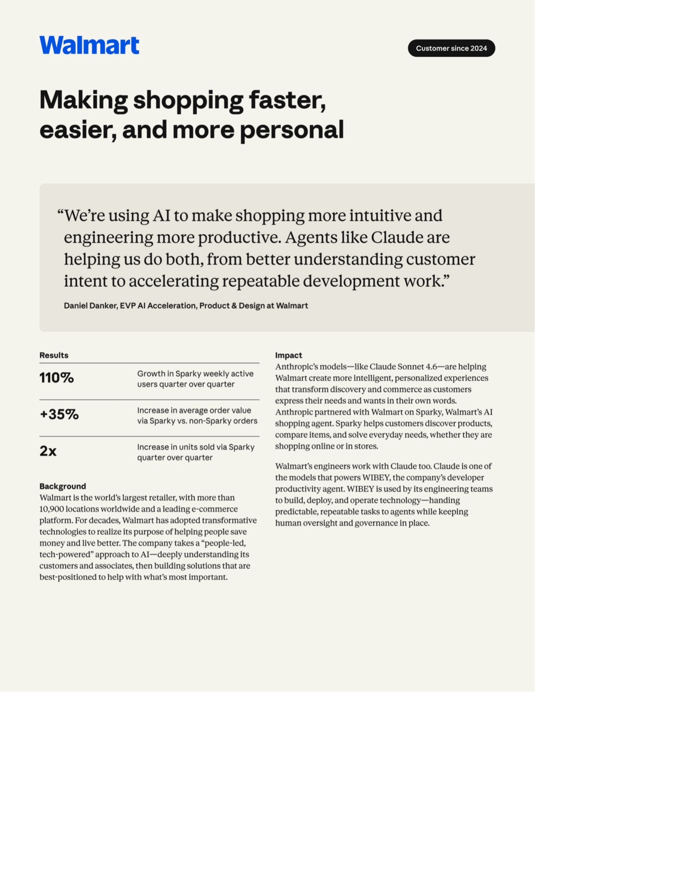 Walmart case study page